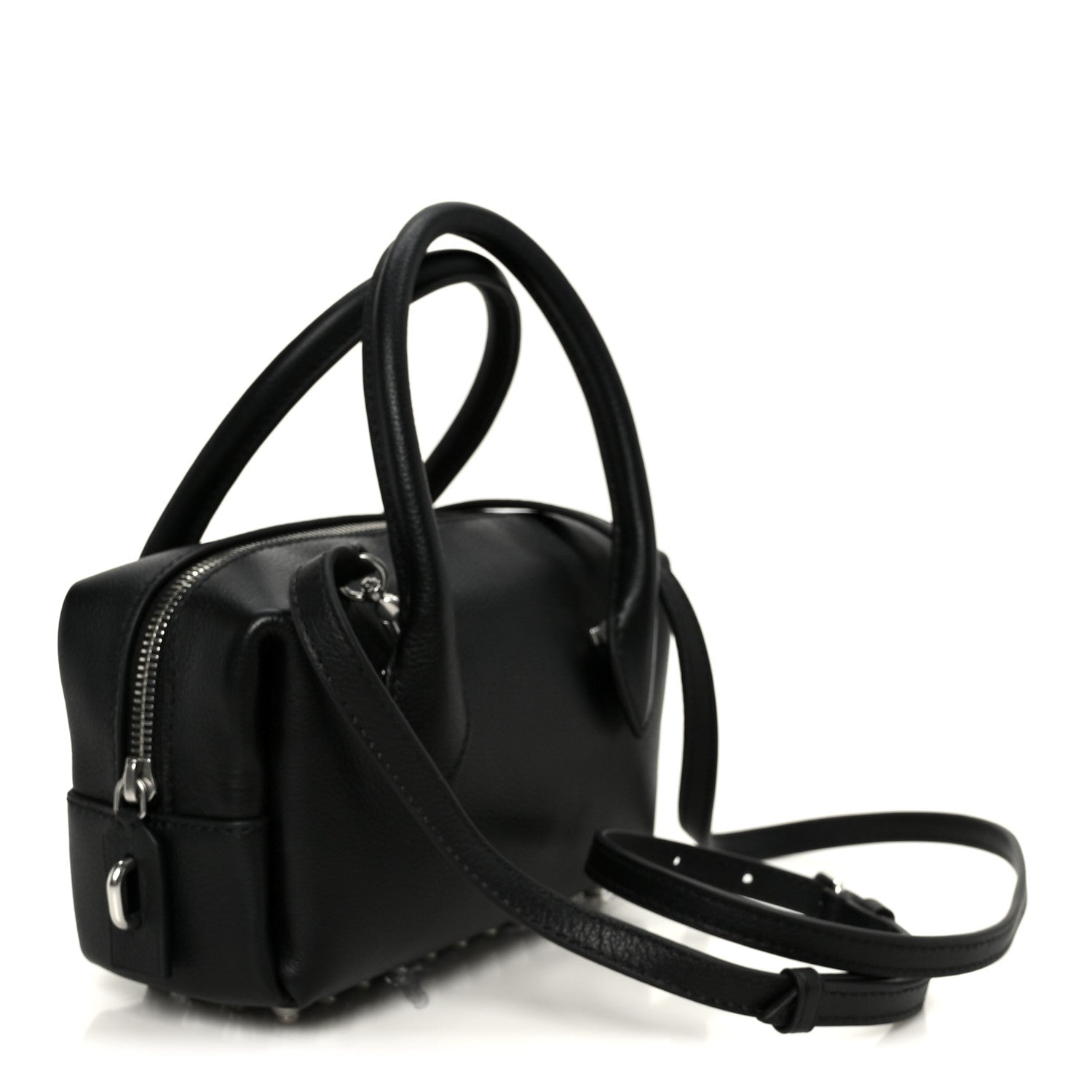 Alexander Wang Calfskin Small Roux Top Handle Bag Black 3 of 10