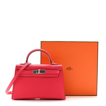 Hermes Epsom Mini Kelly Sellier 20 Rose Extreme 11 of 11