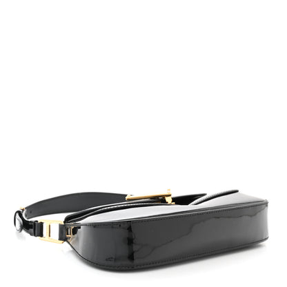 Prada Spazzolato Triangle Flap Shoulder Bag Black 4 of 10