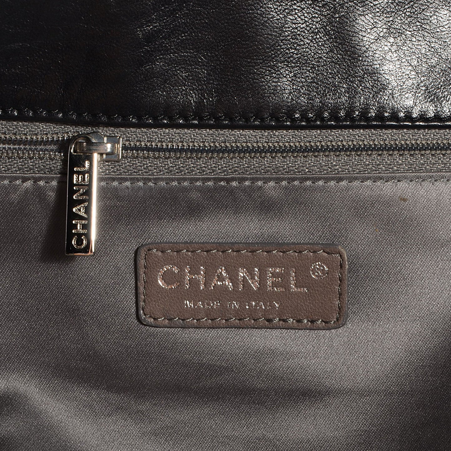 Lambskin Quilted East West Large Tote Black