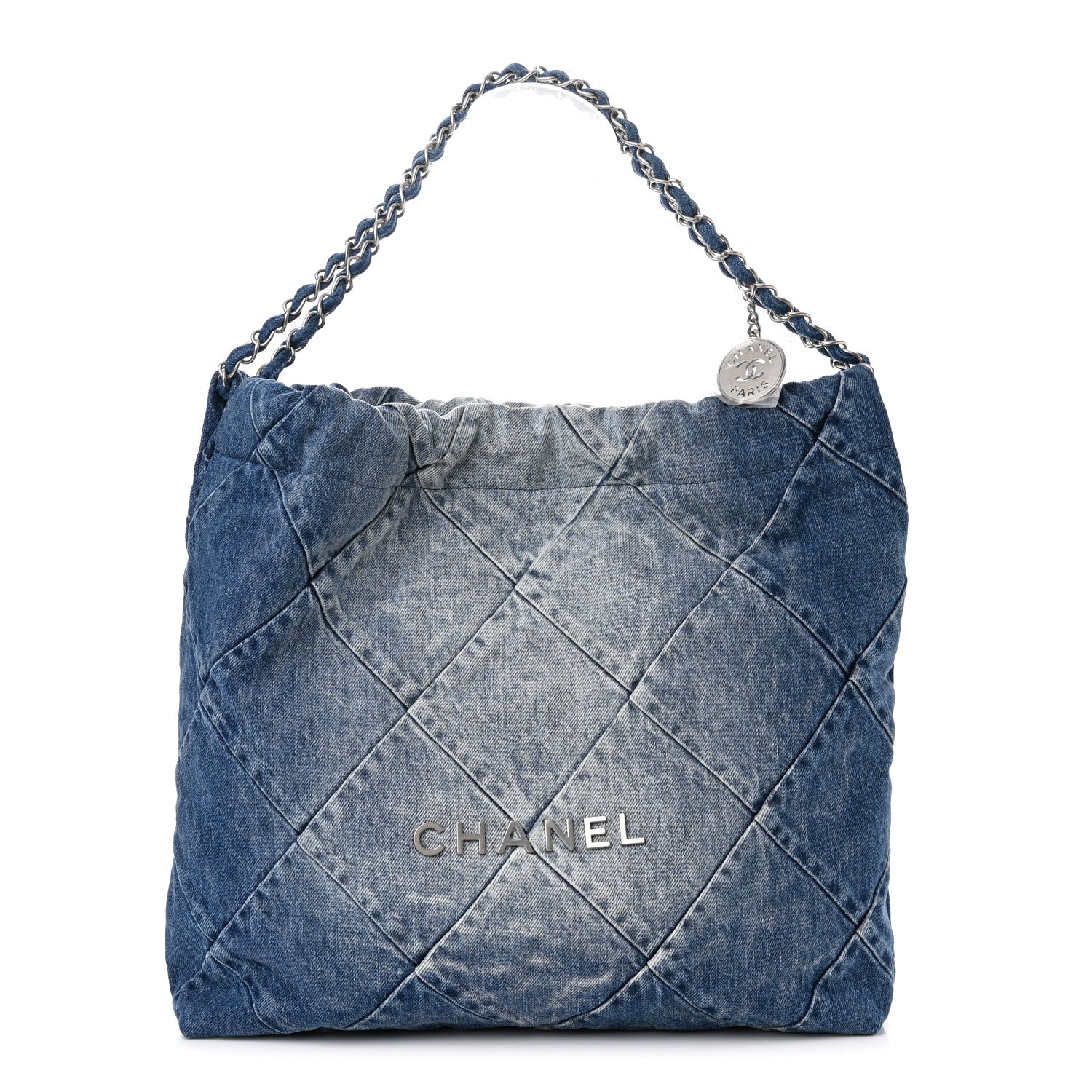 Chanel Denim Quilted Chanel 22 Blue 3 of 12