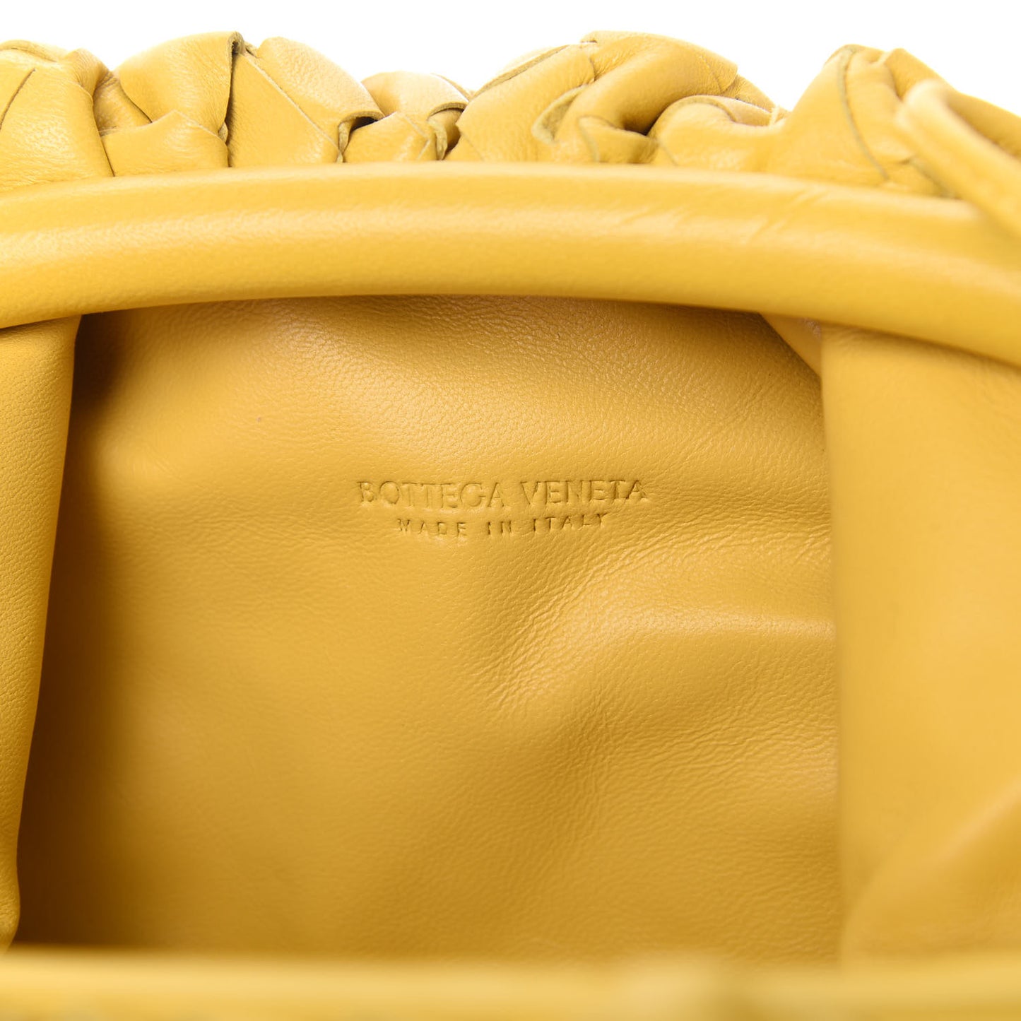 Nappa Intrecciato The Mini Pouch Buttercup