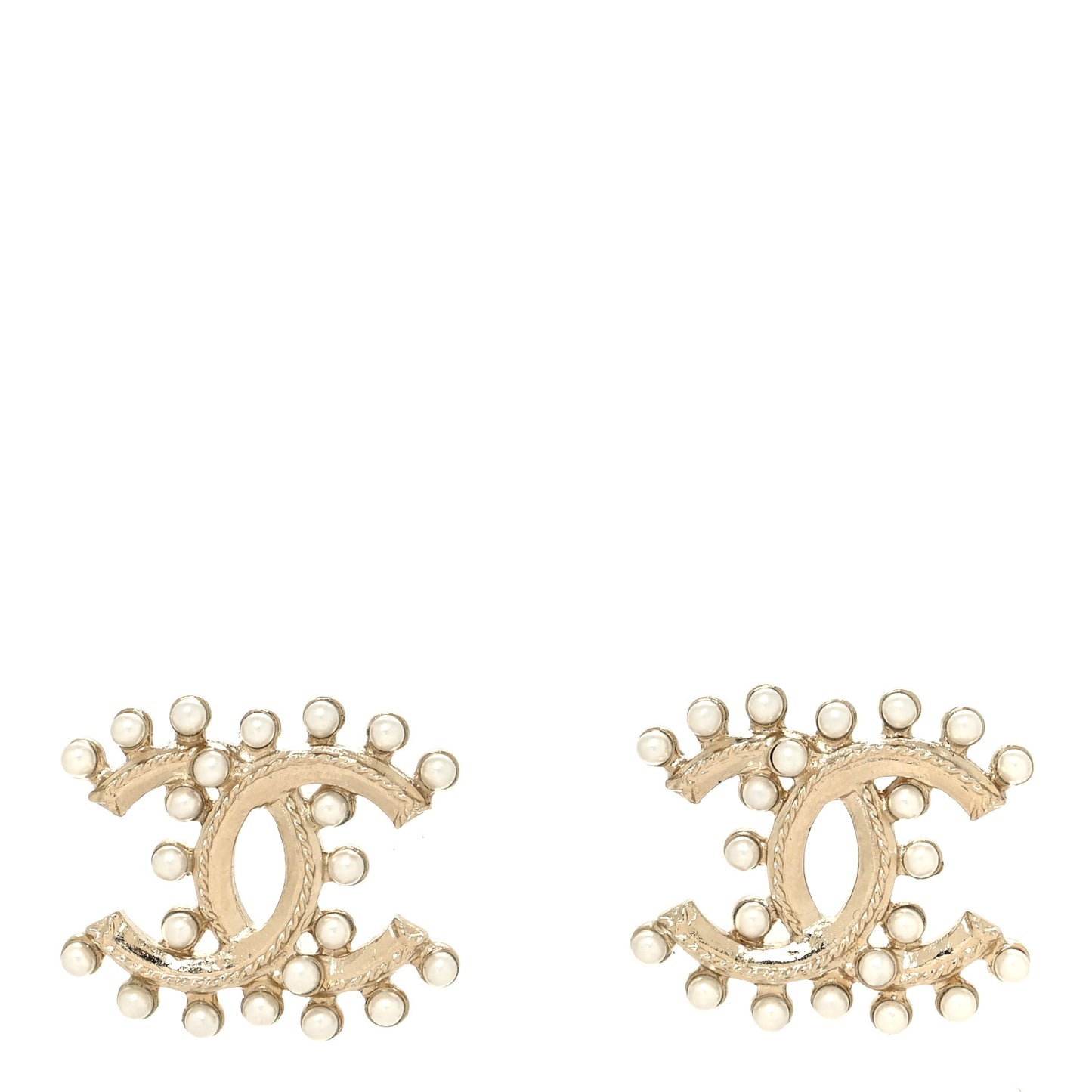 Pearl CC Earrings Gold