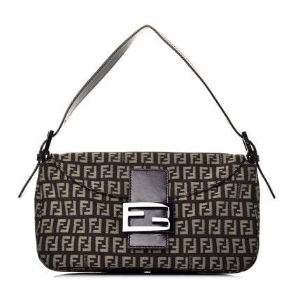 Fendi Zucchino Vitello Baguette Testa di Moro Beige 1 of 8