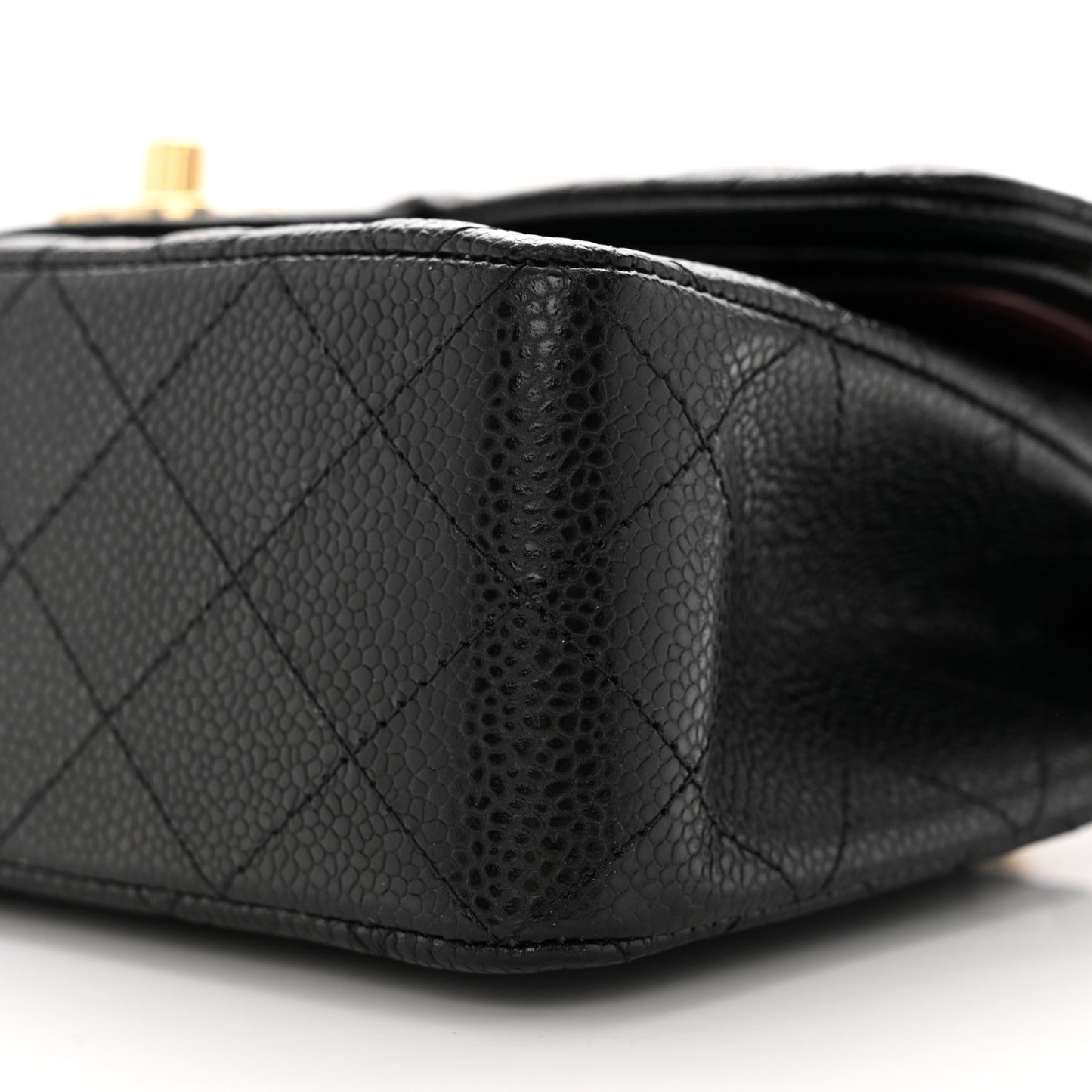 Caviar Quilted Small Double Flap Black