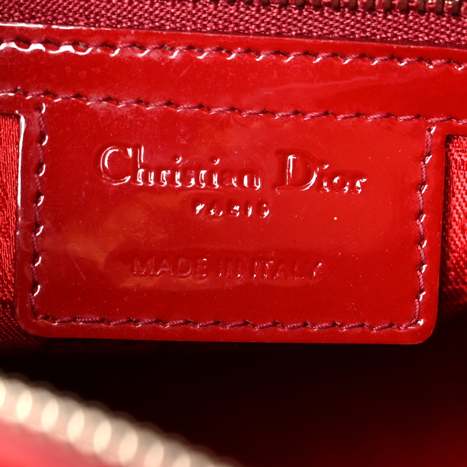 Christian Dior Patent Cannage Large Lady Dior Red 6 of 10