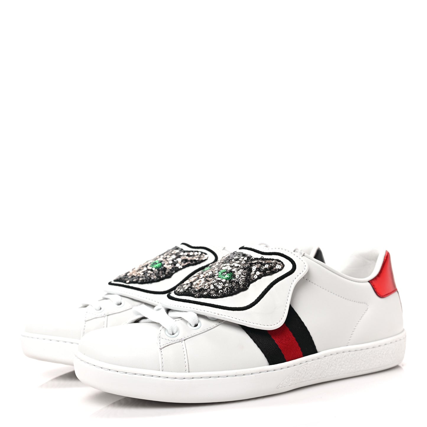 Calfskin Ayers Web Womens Ace Bow Lace Sneakers 38 White