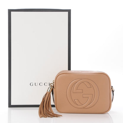 Gucci Pebbled Calfskin Small Soho Disco Bag Rose Beige 8 of 8