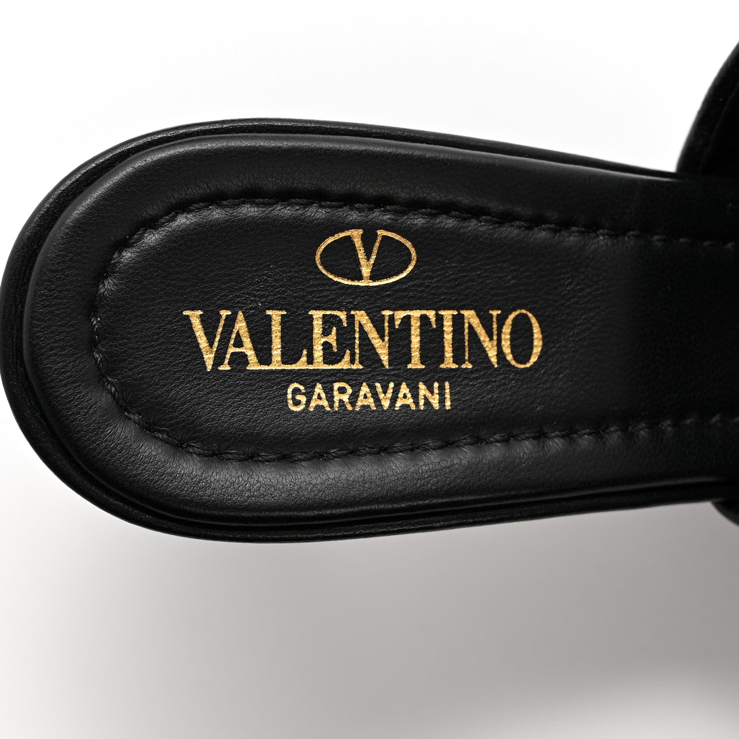 Valentino Garavani Nappa Quilted Monochrome Roman Stud 65mm Slide Sandals 36 Black 6 of 9