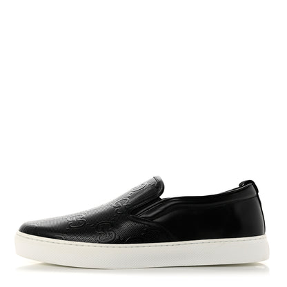 Gucci Guccissima Mens Dublin Slip On Sneakers 11.5 Black 1 of 9