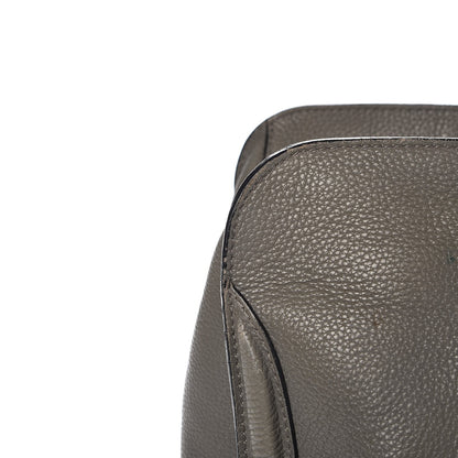 Alexander McQueen Pebbled Calfskin Large Skull Padlock Zip Around Tote Dark Grey 16 of 28