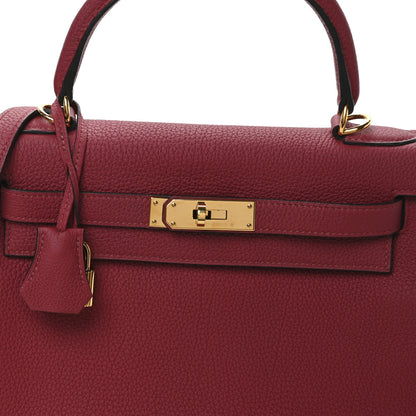 Hermes Togo Kelly Retourne 28 Rouge Grenat 8 of 11