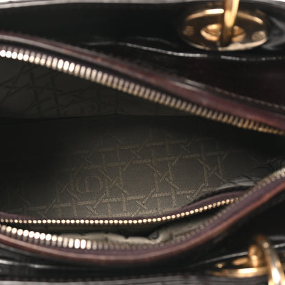Christian Dior Patent Cannage Medium Lady Dior Dark Brown 5 of 11