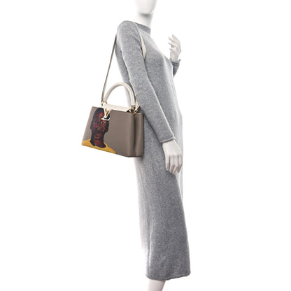 Louis Vuitton Taurillon Artycapucines Henry Taylor MM Snow 2 of 11