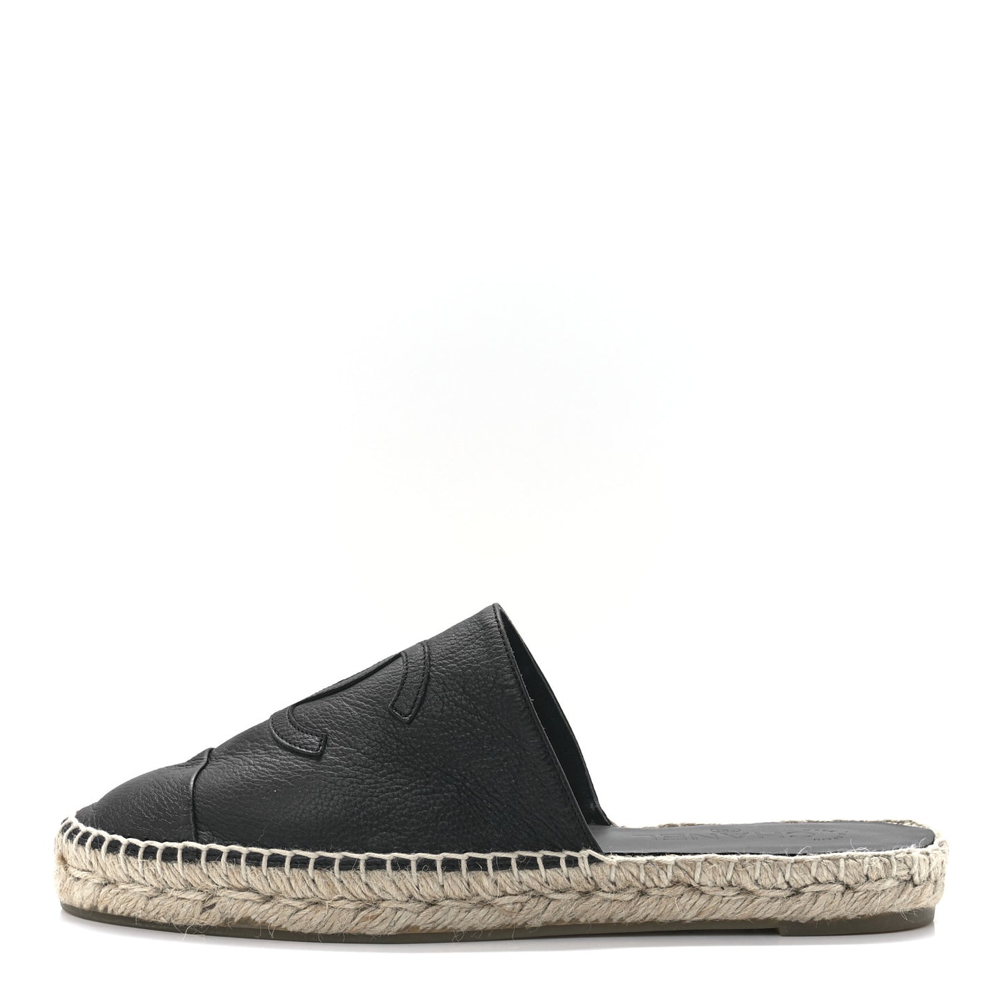 Calfskin CC Espadrille Mules 41 Black