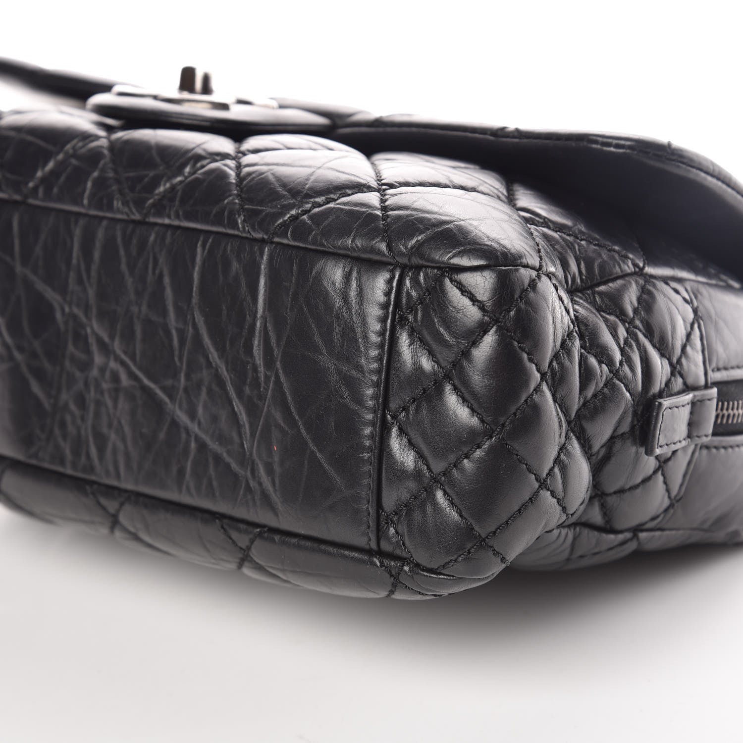 Chanel Aged Calfskin Jumbo New Portobello Flap Black 11 of 11