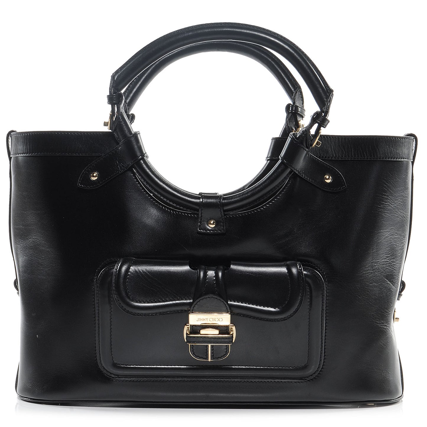 Leather Tahula Tote Black