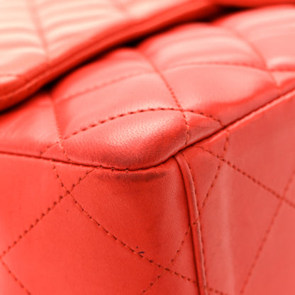 Chanel Lambskin Quilted Maxi Single Flap Red 13 of 15