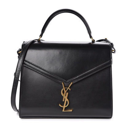 Saint Laurent Smooth Calfskin Medium Classic Monogram Cassandra Top Handle Black Rouge Legion 1 of 9