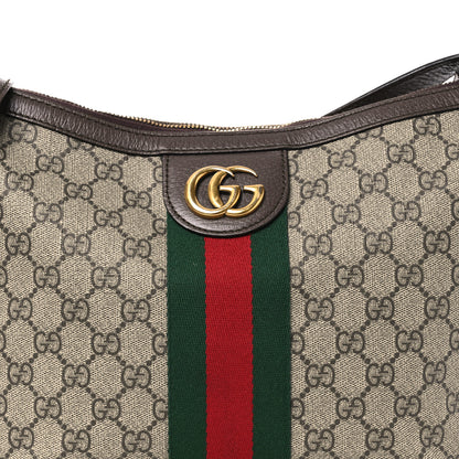 Gucci GG Supreme Monogram Web Small Ophidia Half Moon Hobo Brown 8 of 11