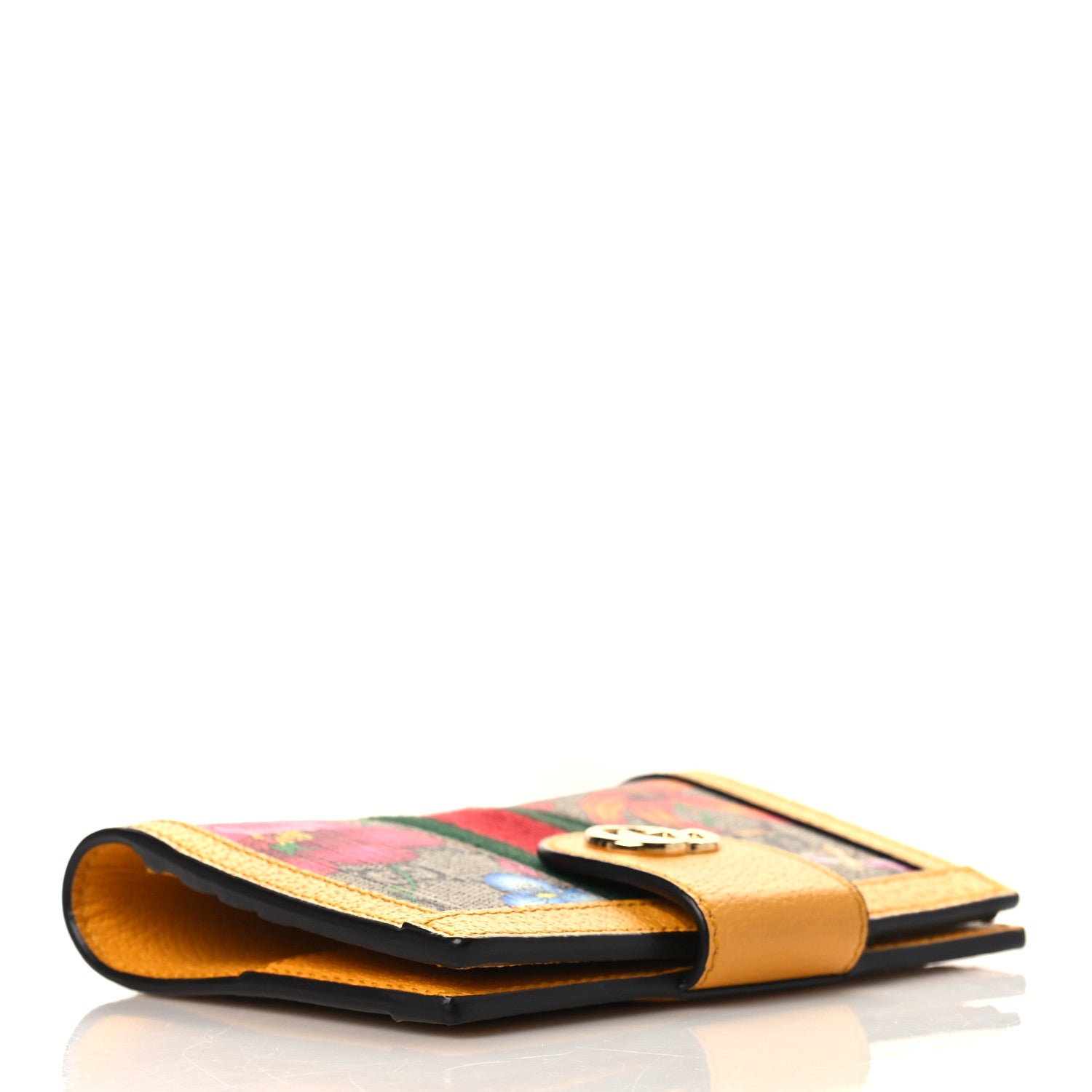 Gucci GG Supreme Monogram Flora Web Ophidia Passport Case Beige Multicolor Crop 4 of 9