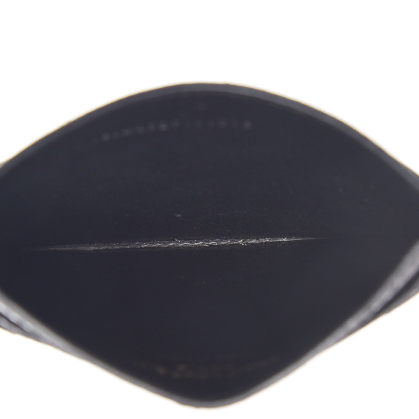 Grain De Poudre Matelasse Chevron Monogram Credit Card Case Black