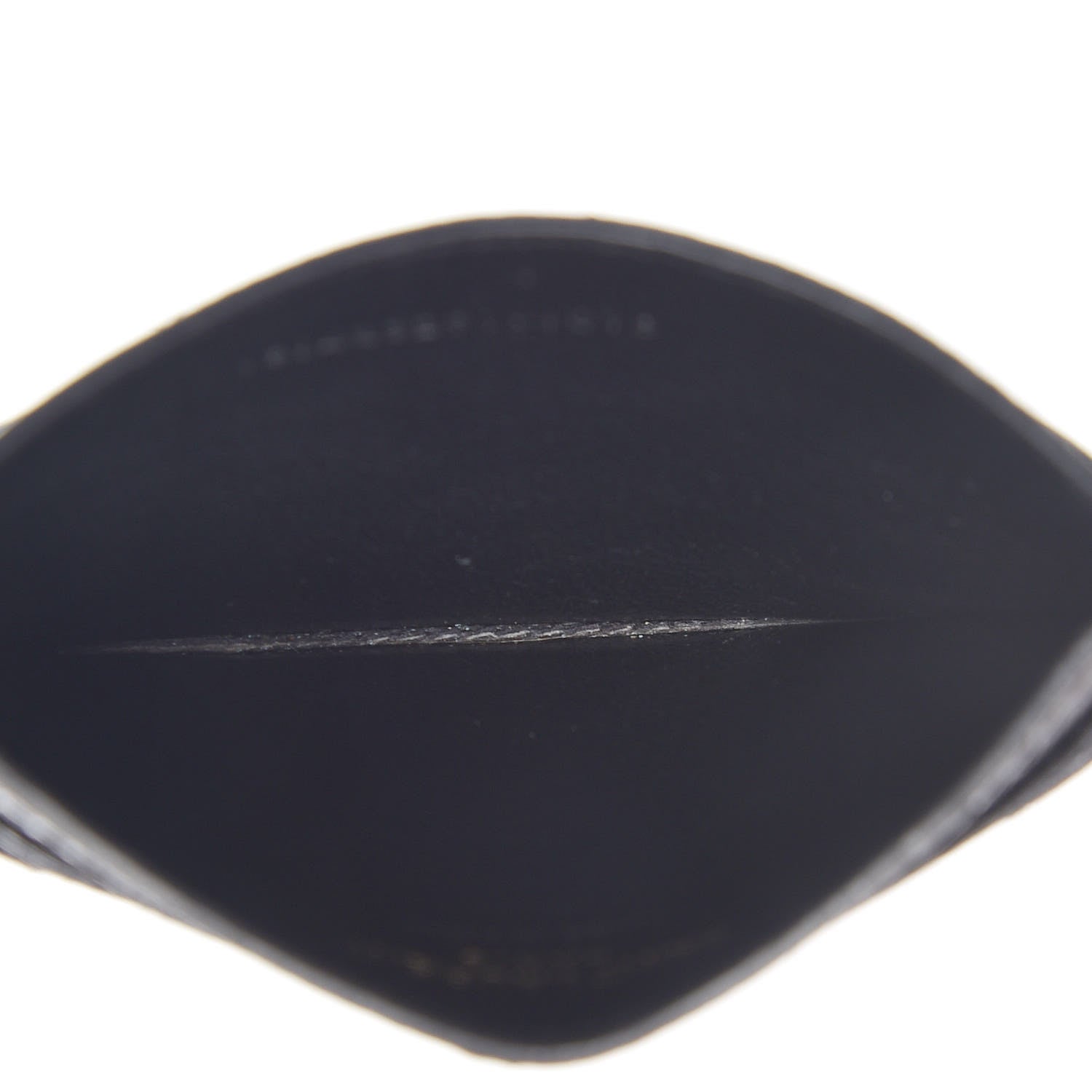 Saint Laurent Grain De Poudre Matelasse Chevron Monogram Credit Card Case Black 5 of 9
