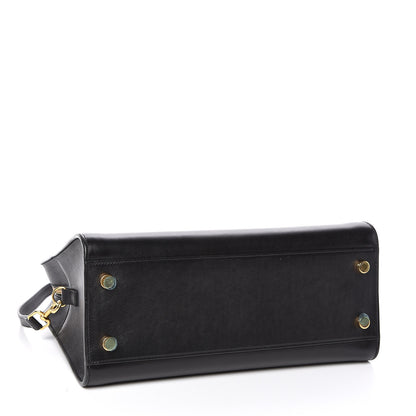 Saint Laurent Calfskin Small Monogram Cabas Black 4 of 10