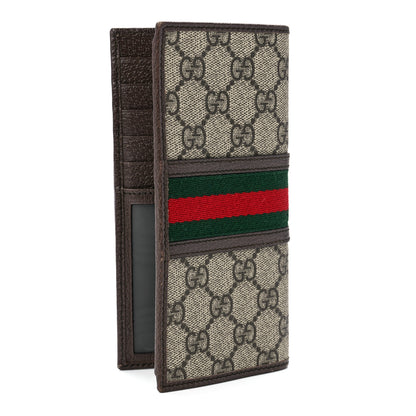 Gucci GG Supreme Monogram Web Mens Ophidia Long Wallet Beige New Acero 3 of 13