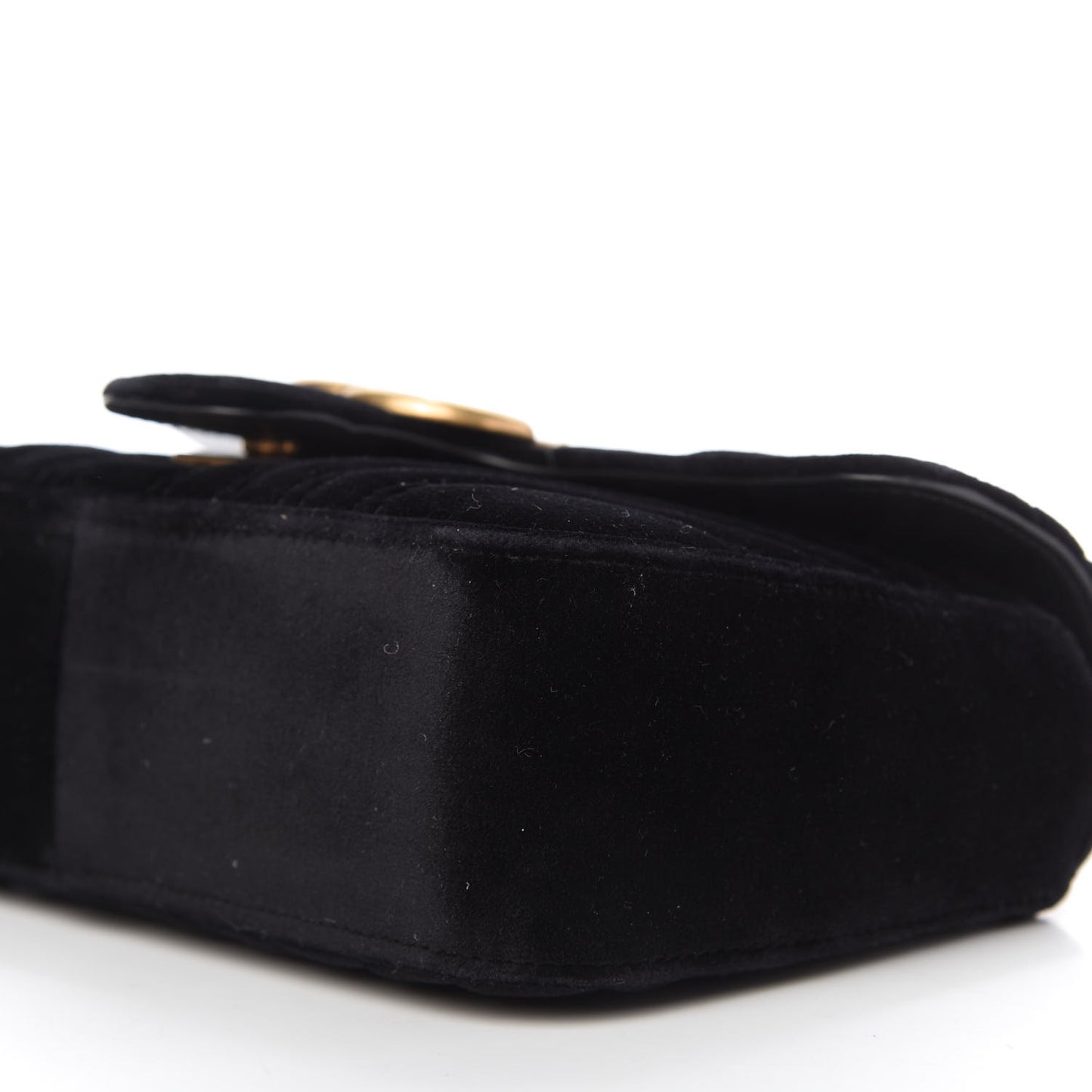 Velvet Matelasse Mini GG Marmont Shoulder Bag Black