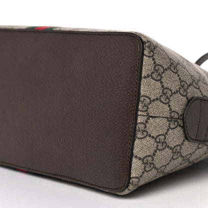 Gucci GG Supreme Monogram Web Medium Ophidia Top Handle Dome Bag Brown 10 of 15