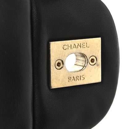 Chanel Calfskin Surpique Chevron Large Flap Black 12 of 14