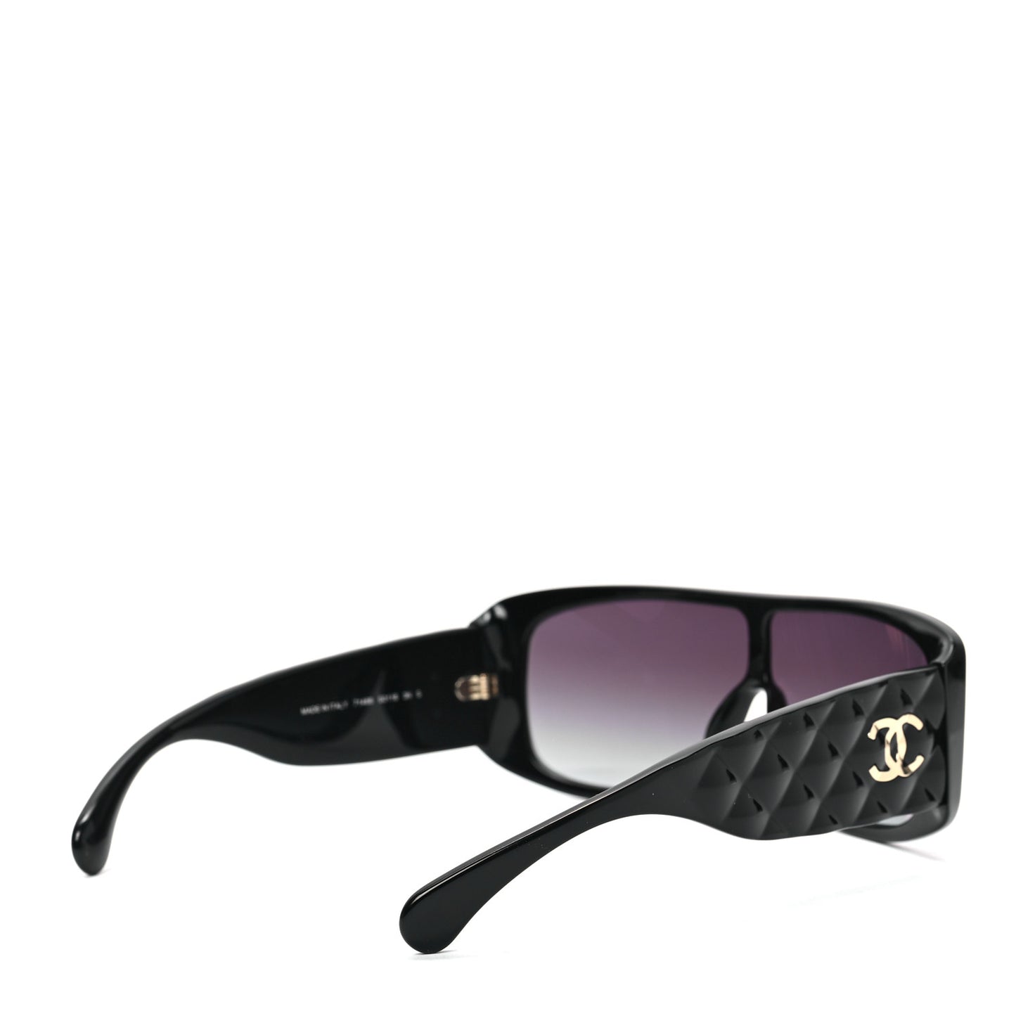 Acetate Shield Sunglasses 71466 Black
