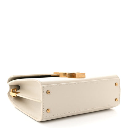 Saint Laurent Grain de Poudre Mini Classic Monogram Cassandra Top Handle Crema Soft 4 of 11