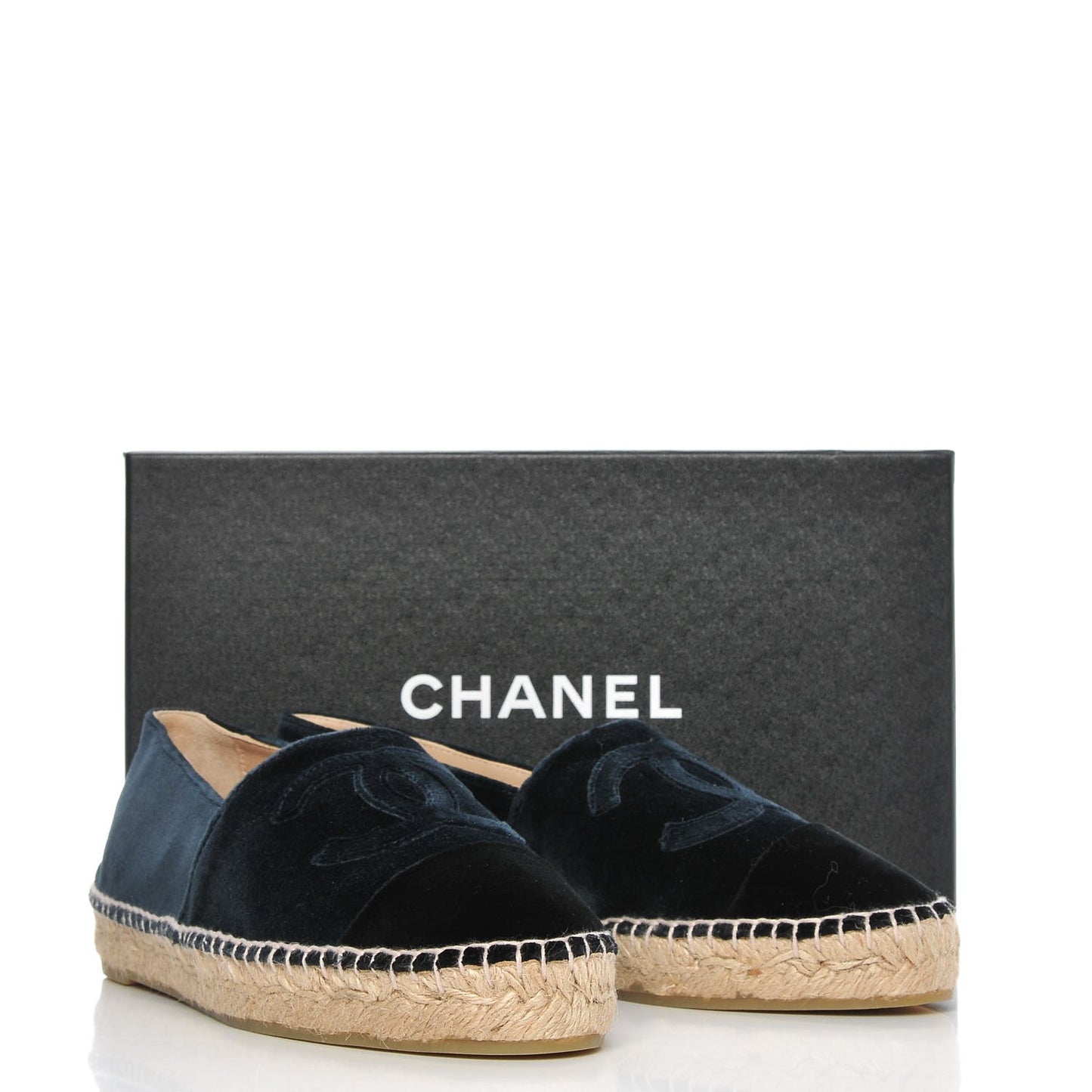 Velvet CC Espadrilles 39 Dark Navy Black