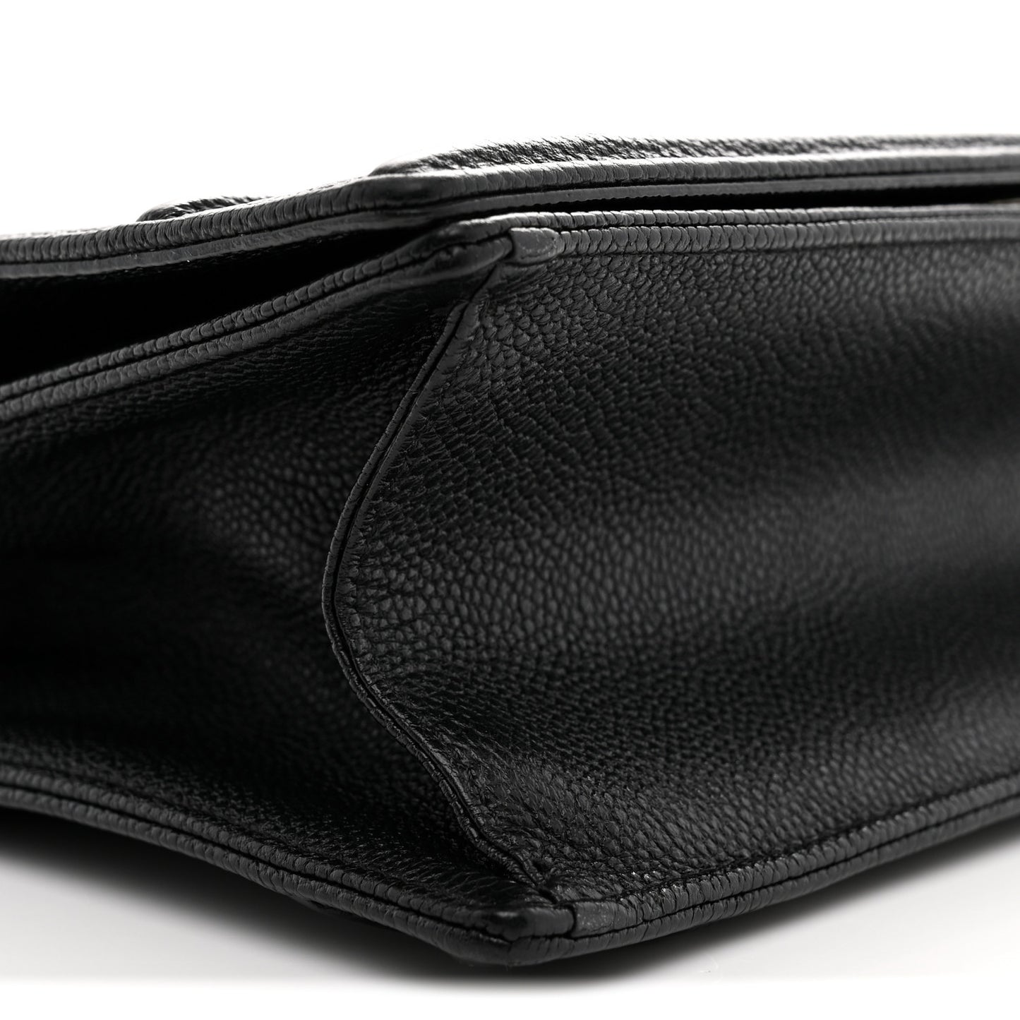 Grained Calfskin Medium Diorama Flap Bag Black