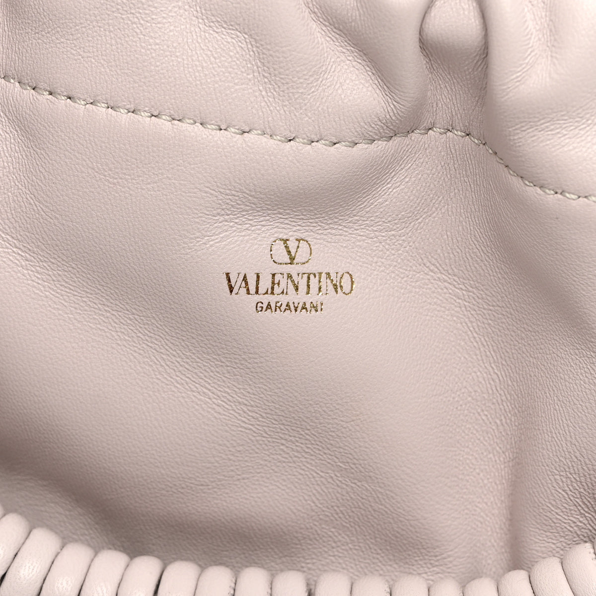 Lambskin Vlogo Macrame Tote Lilac Ash