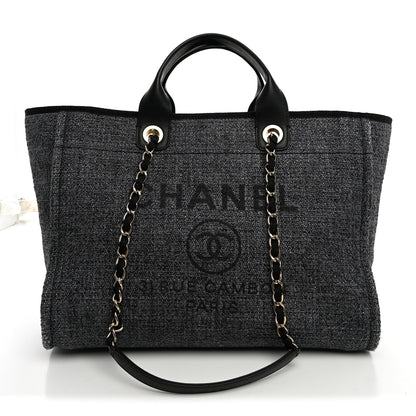 Chanel Lurex Boucle Medium Deauville Tote Black 1 of 10