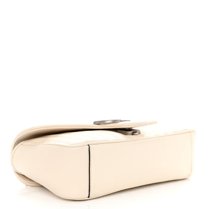 Gucci Calfskin Matelasse Aria Small GG Marmont Shoulder Bag Mystic White 4 of 11