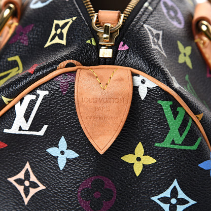 Louis Vuitton Monogram Multicolor Speedy 30 Black 5 of 20