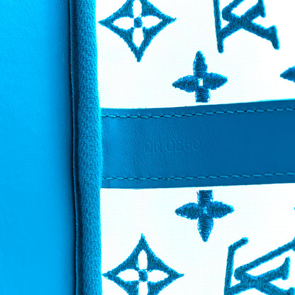 Louis Vuitton Monogram See Through Keepall Triangle Bandouliere 50 Turquoise 7 of 19