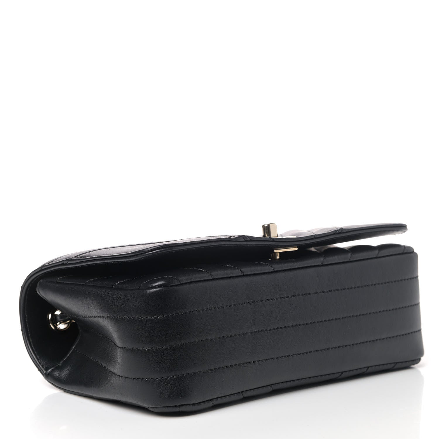 Chanel Calfskin Chevron Quilted Mini Statement Flap Black 3 of 5