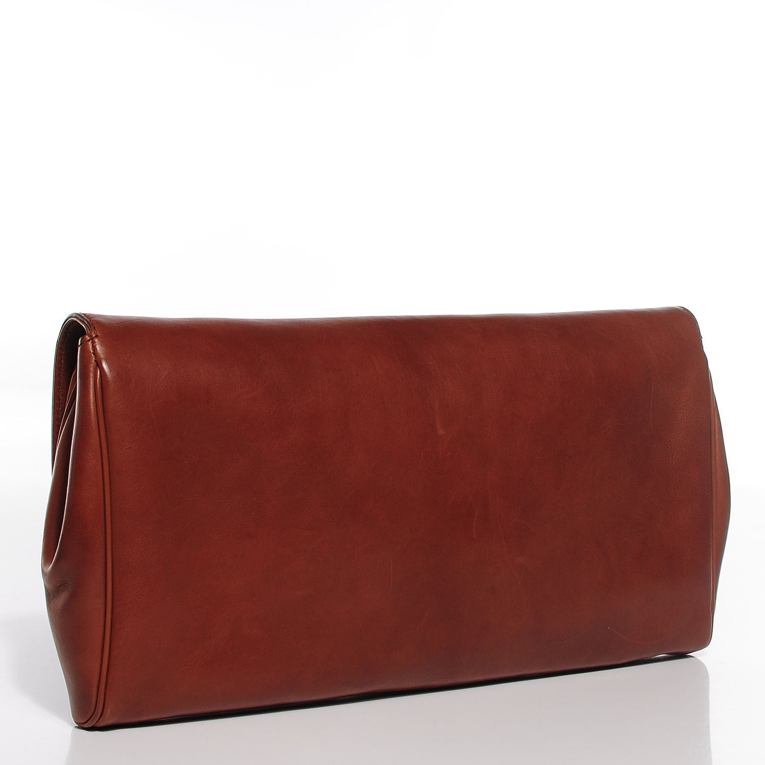 Gucci Washed Calfskin Ribot Horse-Heads Clutch Brown 3 of 9