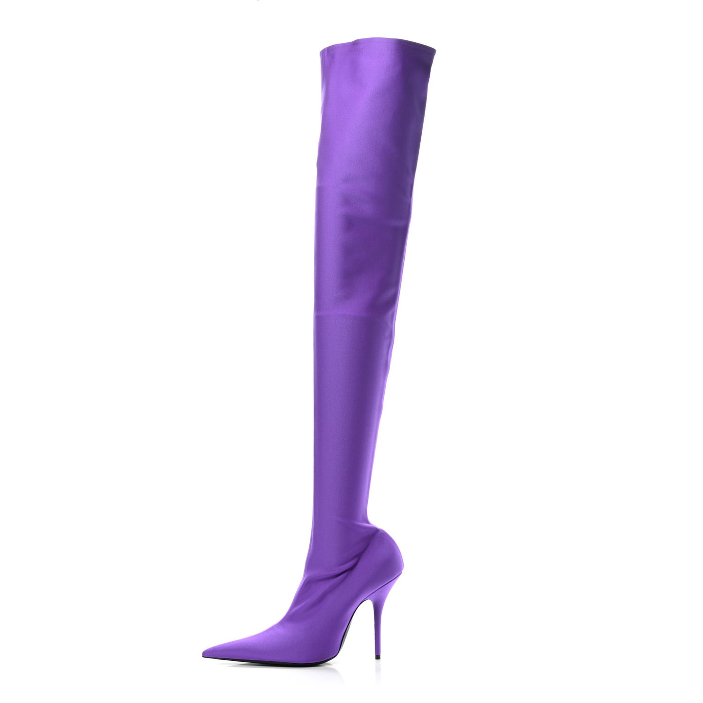 Spandex Pointed Toe Knife Thigh High Boots 40 Violet