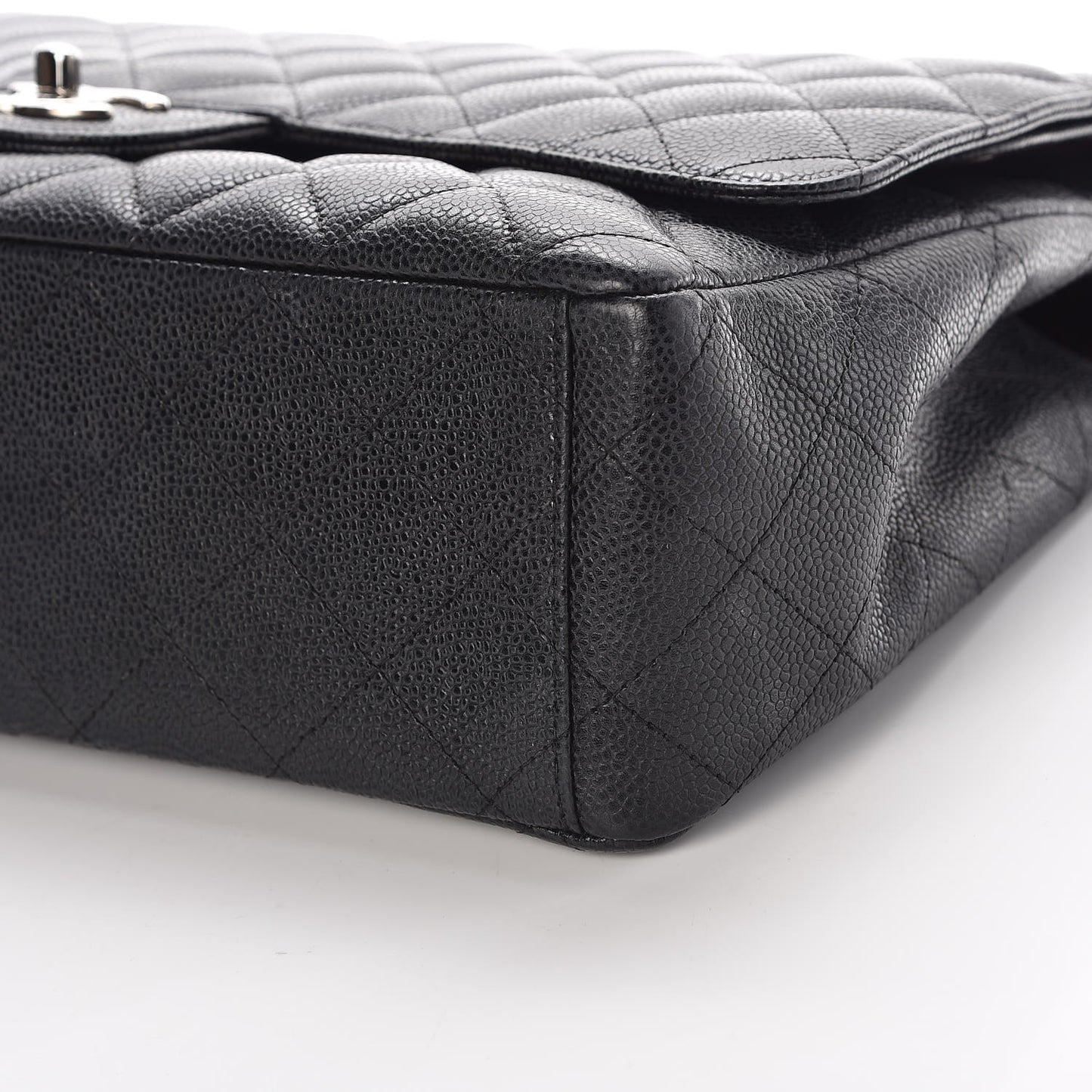 Caviar Quilted Maxi Double Flap Black