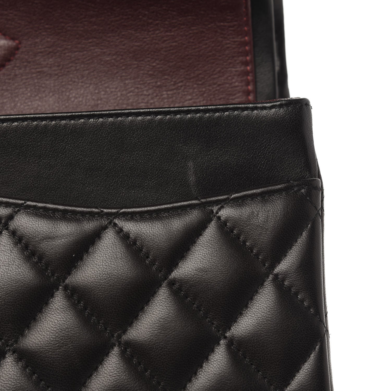 Chanel Lambskin Quilted Medium Double Flap Black 11 of 14