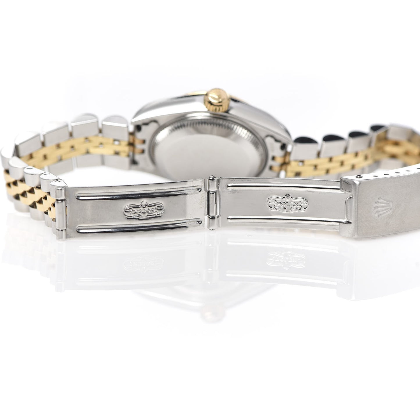 Stainless Steel 18K Yellow Gold 26mm Oyster Perpetual Datejust Watch White Roman 79173