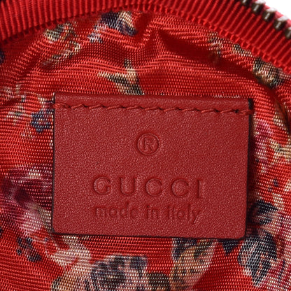 Gucci Patent Rubber Game Patch Logo Wrist Bag Hibiscus Red 6 of 8