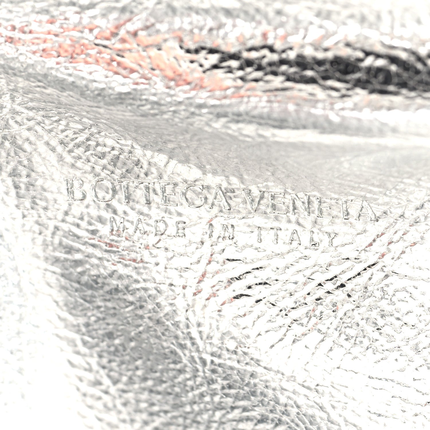Bottega Veneta Metallic Lambskin Intrecciato The Mini Pouch Silver Gold 6 of 9