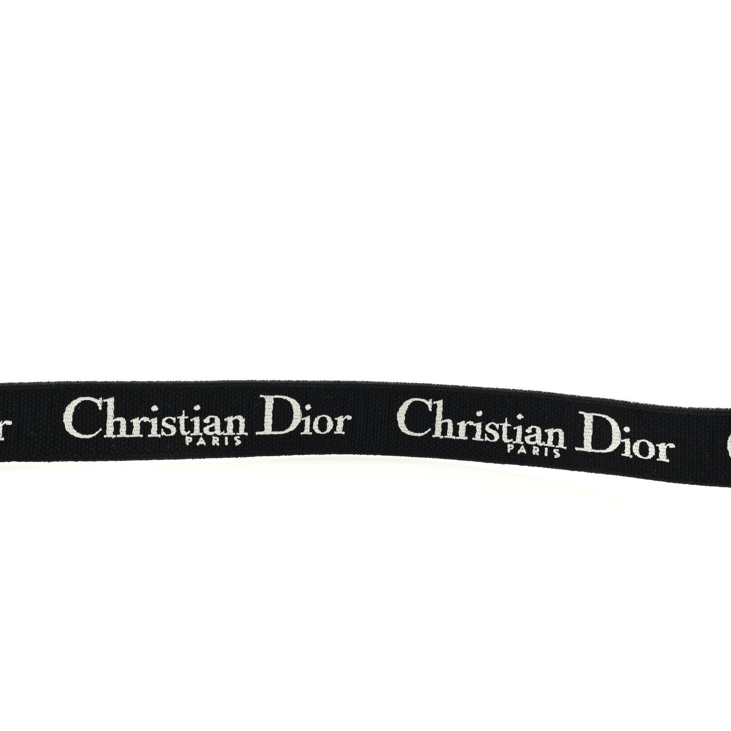 Christian Dior Canvas Embroidered Shoulder Strap Black Ultramatte 3 of 4